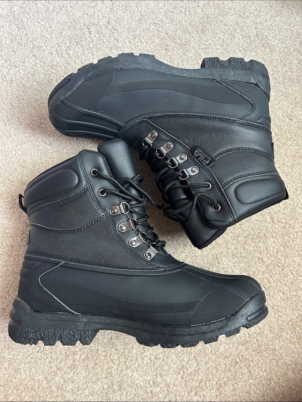 NEW Fila Men's Black Boots - Size 9